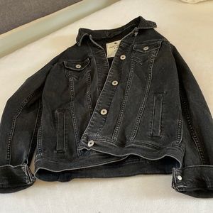 black abercrombie kids jean jacket